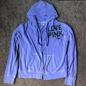 Light purple LOVE PINK sweatshirt jacket
